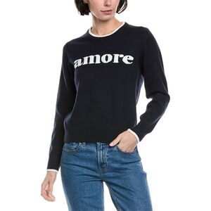 Brodie Cashmere Womens  Amore Cashmere-Blend Sweater, Blue